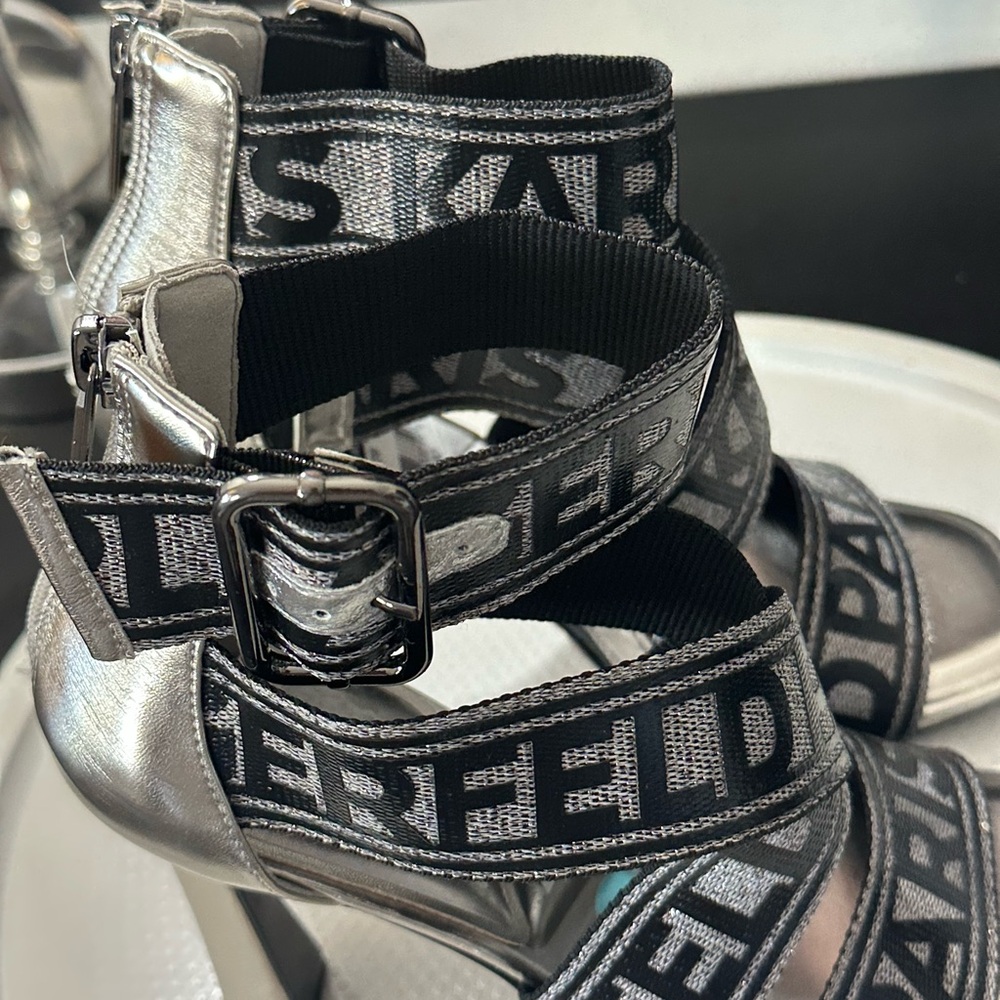🆕Karl Lagerfeld CARELIZ F24 Ankle Strap 4.5” Heels - Picture 7 of 10